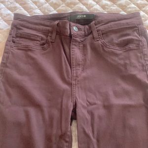 Dark burgundy Joe’s jeans very flattering